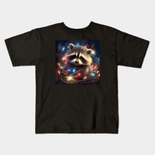 Christmas raccoon Kids T-Shirt